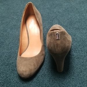 Coach suede wedge size 7.5